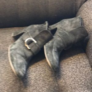 Melin Italian Black suede bootie